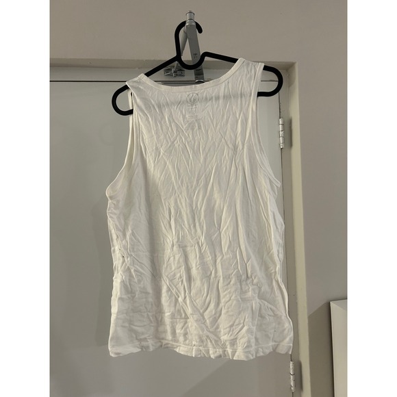 Volcom Mens Graphic Tank Top White Cotton Est 1991 Logo Sleeveless Shirt Small - Picture 4 of 7